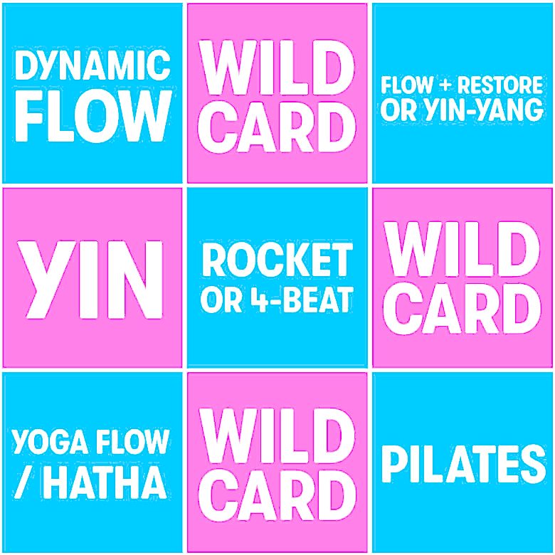 Yogarise Bingo Challenge Card